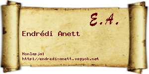 Endrédi Anett névjegykártya